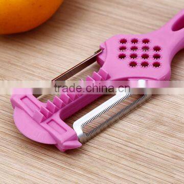 Factory Top Quality PP Material Handle Stainless Steel Blade Multifunctional New Style Peeler and Grater photo-5