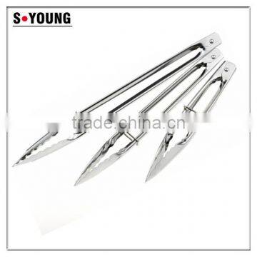 39021 Cheap Stainless Steel Kitchen Tongs BBQ Grill Food Salad Tongs photo-3