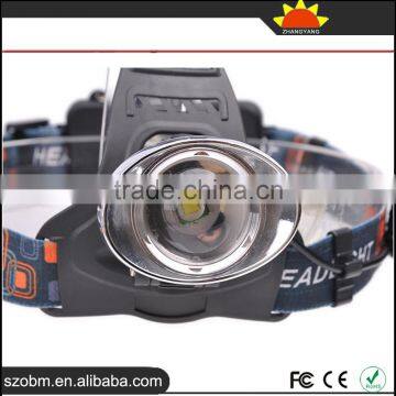 OEM XML-T6 LED 1000 Lumens 3 Mode Zoom Gold Ingot Shape LED Headlamp photo-4