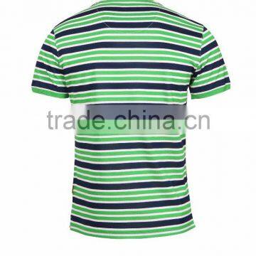 Wholesale Mens Flat Knit Striped Brand Cotton t Shirt photo-2