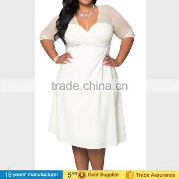 Elegant Plus Size Sexy Cocktail Party Knee Length Fashionable Dress Designs for Fat Women Wear Xxx Large Dress photo-5