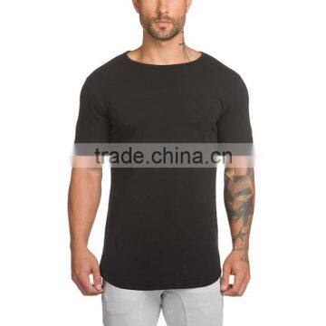 Summer Round Hem wwwxxxcom Short Sleeve High-elastic Cotton Mens Blank Tight T Shirt