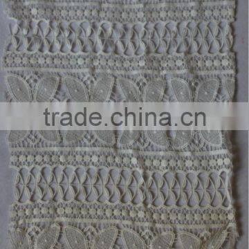 2014 White Embroidered Tulle Fabric