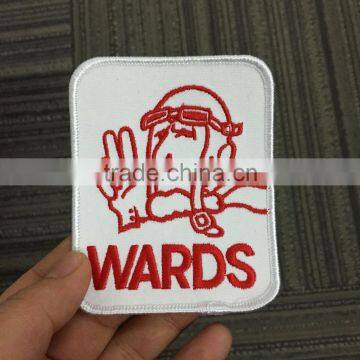 2016 custom high quality durable washable garments embroidery patches