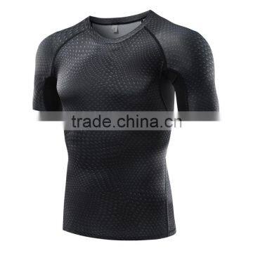 New Style Compression Athletic Seamless Gym Top Training Sport Shirt for Men photo-3