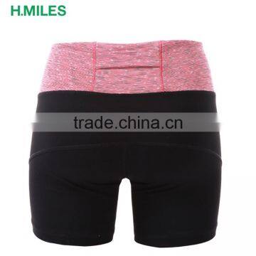 Compression Training Ladies Shorts Tight With Back Zip Pocket photo-2
