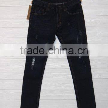 GZY 2017 New Classical Embroidery Patch Style Man's Jeans Pent Damaged Jeans Stock