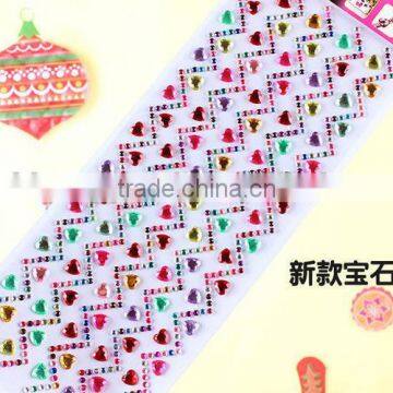 Rhinestone New Products Wholesale Customized Shape Diy Self Adhesive Acrylic Rhinestone Sticker Sheet photo-4