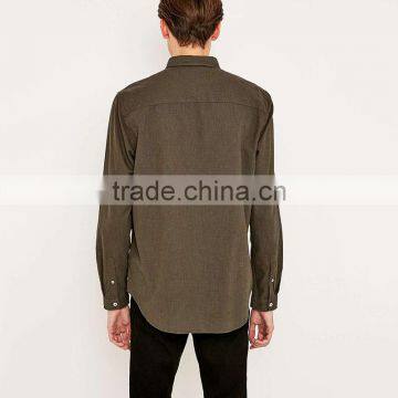 Mens Casual Shirt 2014 New Style Custom 100% Polyester Dress Shirts for Men photo-3
