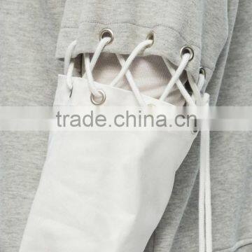 2017 Wholesale Mens Grey Vintage Color Block Panelled Sweatshirt photo-5