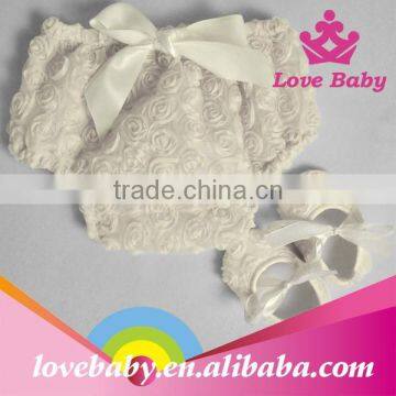2015 New Arrival Hottest Selling Rosette Baby Infant Cotton Bloomer With Shoes Set photo-6