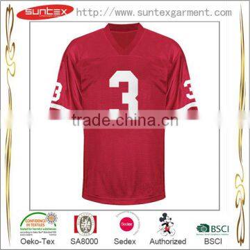 Suntex Customized 100% Polyester Mesh Dry Fit Football Jersey