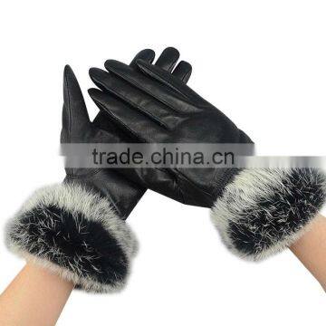 leather fashion gloves women