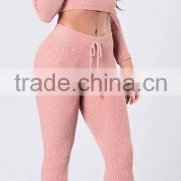 Runwaylover EY2354B Ladies 2017 Sport Suits , Sexy Crop Top And Pants