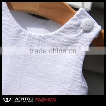 Monogrammed Seersucker Fashion Design Small Girls Dress photo-2