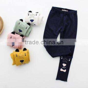 Wholesales Spring Cotton Printing Girls Children Elastic Leggings photo-4