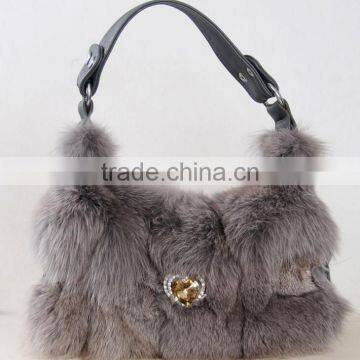 Elegant Genuine Fox Fur Handbags Women photo-2