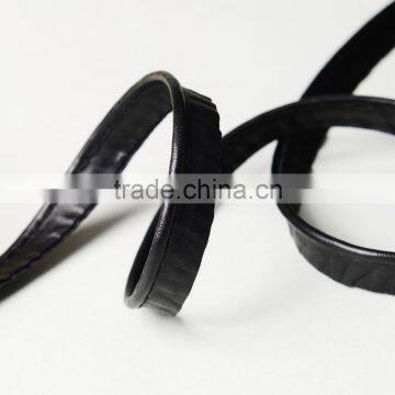 Black PU Leather Bias Tape Bias Binding Piping Cord, Black Bias Tape photo-3