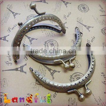 Antique Carving Kiss Lock Brass Purse Frame Handmade Coin Purse Frame photo-5