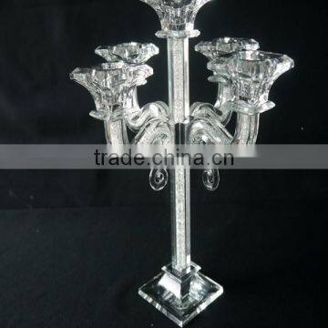 Handmade Modern 5 Head Crystal Candle Holders For Christams Holidays Home Decorative photo-5
