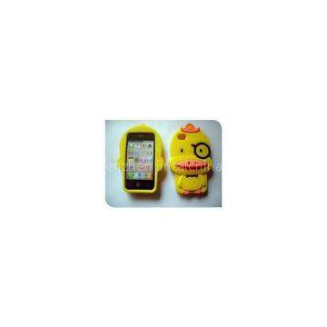 Yellow Duck 3D Silicon Animal Case For IPhone 4 / 4S