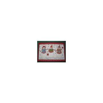 christmas jacuqard door mat, anti-slip floor mat