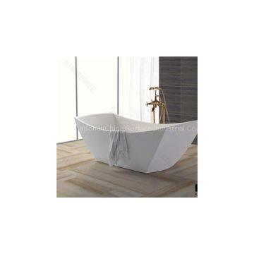 Custom Mini Sizes Solid Surface Freestanding Bathtub 1450mm