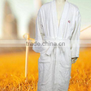 100% cotton hotel terry bathrobe