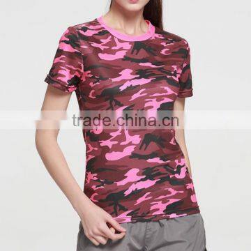 Women Running Camouflage Wear Yoga Fitness Tops