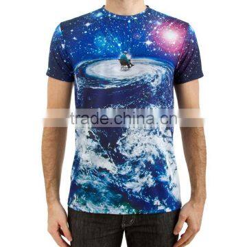 Fashion Wholesale the Colour Printed Short Seeve Men T-Shirt