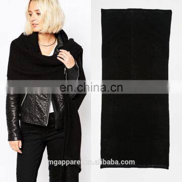 Wholesale 100% Acrylic Black Knit Woman Winter Blanket Scarf Shawl