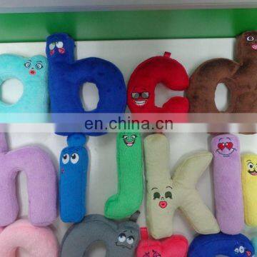 Custom Lovely plush letter toys 26 Alphabet plush toy