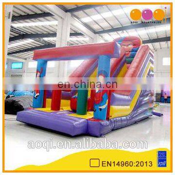 AOQI super quality factory price inflatable amusement park slide mini arch slide for kids