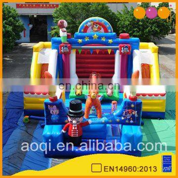 Custom design circus show fun city outdoor inflatable playground animal bouncer for sale