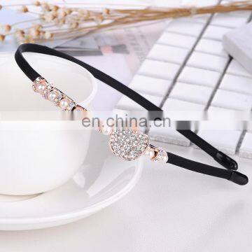 Han Edition Fashion Pearl Diamond Hair Hoop Decorations Gentlewoman for Kids photo-4