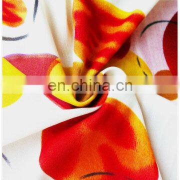 High Twist 100%Silk Printed Fabric For Fashion Dress