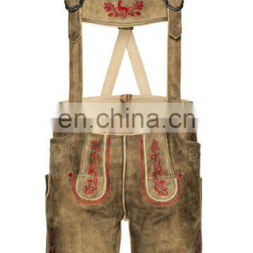 Gents New Stylish Oktoberest / Bavarian Lederhosen / Trachten wear kurz Leder Hosen for Men (oktoberfest clothing)