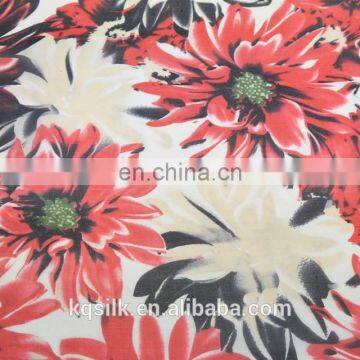 Silk chiffon with chrysanthemum printing