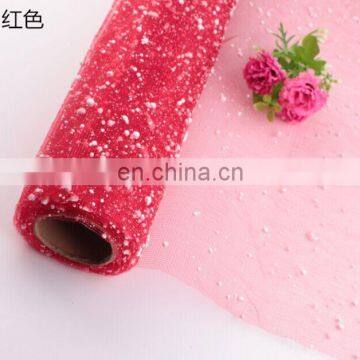 colorful and shinny white foam mesh tulle for flower wrapping flower wrapping mesh