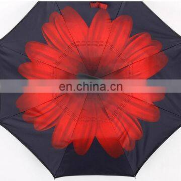 Newest design colorful china factory direct sale magic color change straight umbrella