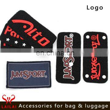 Hollow texture flower plastic embossed logo rubber logo patches for garment accessories