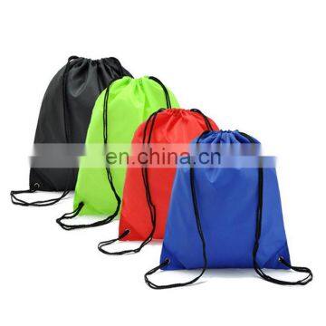 2016 nylon drawstring backpack,drawstring shoe packing bag,promotion drawstring recycled polyester bag