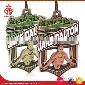 3D Custom Basketball Award Medal in Antique Gold Finishing photo-4