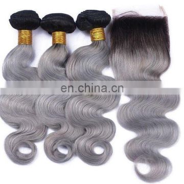 Grey hair wefts virgin hair wholesale