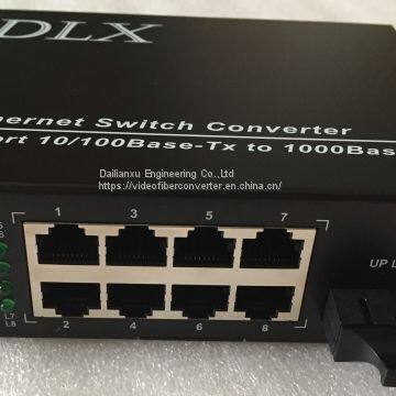 9ports 10/100M/1000M IP Ethernet Optical Fiber Ethernet Switch 8ports Ethernet IP +1port SC fiber optical Single-mode Duplex 20KM