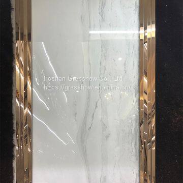 24x48in Floor and Wall Carrara White Marble Tile