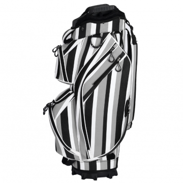 Classic golf cart bag with stripes