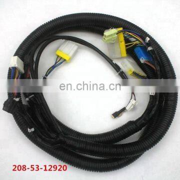 Skillful manufacture PC400-7 Excavator Operate Cab Wiring Harness 208-53-12920