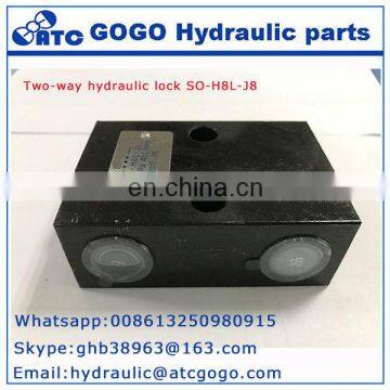 hydraulic system cast iron non return hydraulic lock check valve Crane parts Two-way hydraulic lock SO-H8L-J8