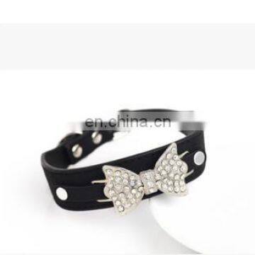 Bright Diamond Butterfly Knot Pet Collar Leash Training Dog Pulling Rope Pet Neck Chain Pet Supplies photo-5
